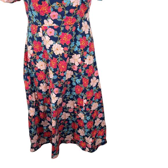 Draper James Julianne Midi Dress Size 6 • Stretch Poplin Floral A-Line Midi - Picture 6 of 16